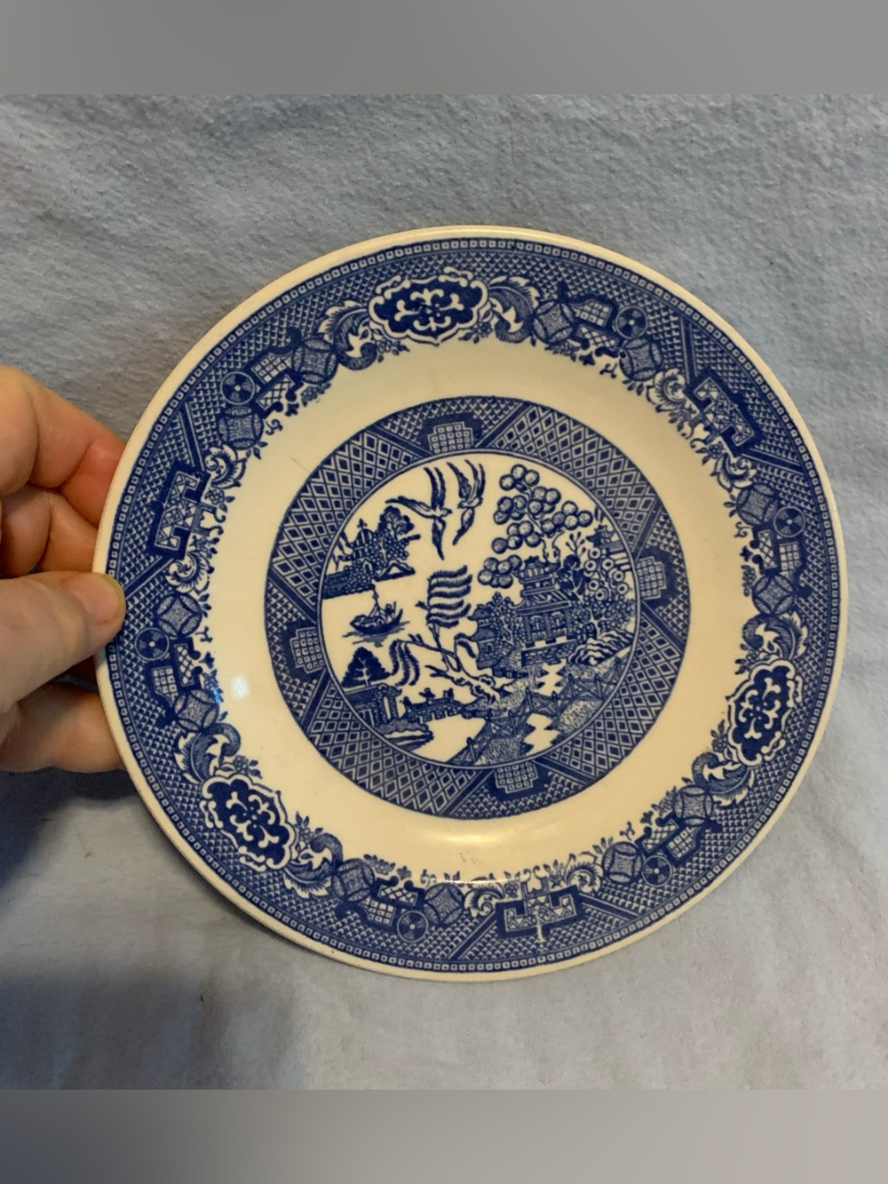 Willow Ware Plate By Royal China Blue Willow 7” VTG